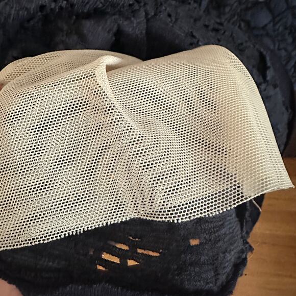 RAQUEL ALLEGRA | Navy Blue Lace Stretch Midi Pencil cocktail Dress | Size Small - Picture 6 of 8